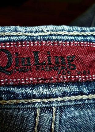 Женские джинсы qui ling прямые чуть клеш,весна-лето-осень,распродажа8 фото