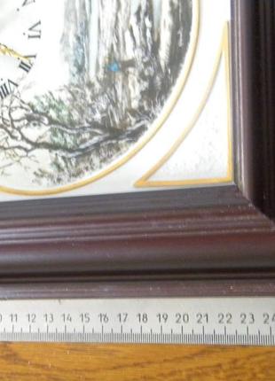 Колекційні годинники настінні зима фарфор royal dux богемія чехословаччина8 фото