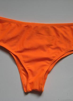 10-12 новые! неоновые оранжевые плавки от купальника. разные размеры!2 фото