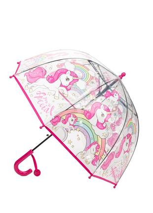 Зонт детский розовый пони