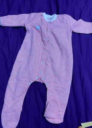 Человечек на лёгком флисе 0-9 мес