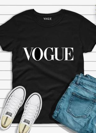 Жіноча футболка vogue вогуе чорна жіноча футболка чорна вогуе1 фото