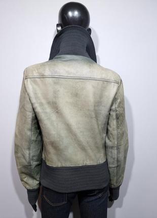 Кожаная куртка-бомбер goosecraft размер l3 фото
