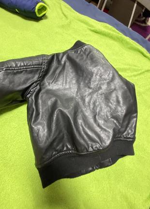 Кожаная куртка курточка косуха 3-4 года зара3 фото