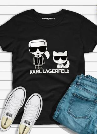 Жіноча футболка karl lagerfeld карл лагерфельд біла женская футболка karl lagerfeld карл лагерфельд2 фото