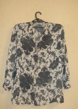 Винтажная блуза рубашка сорочка с принтом туаль де жуи