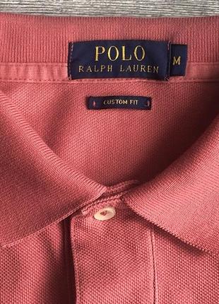 Поло\футболка polo ralph lauren custom fit pink polo4 фото