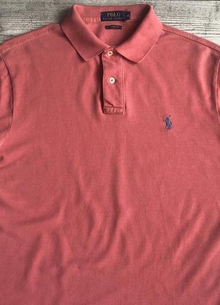 Поло\футболка polo ralph lauren custom fit pink polo3 фото