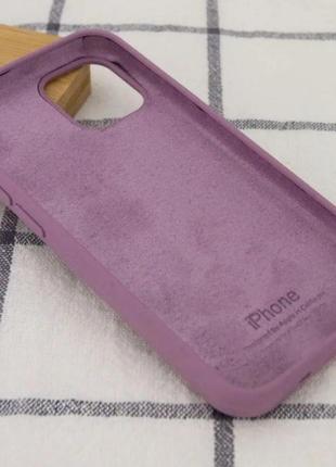 Розпродаж🔥чохол silicone case protective на iphone 13 pro, бампер силіконовий ліловий на айфон 13 про3 фото