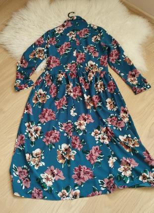 Распродажа! шикарное платье миди в цветочный принт 38-405 фото