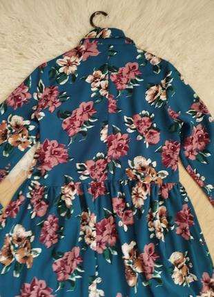 Распродажа! шикарное платье миди в цветочный принт 38-406 фото