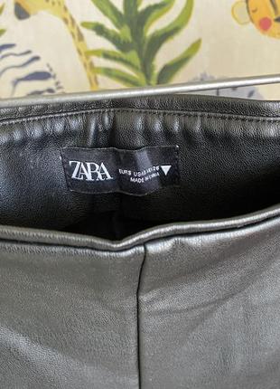 Лосины кожаные штаны легинсы zara6 фото