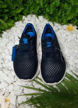 Кросівки дитячі crocs kids literide pacer navy white 206011 дитячі кросівки крокси4 фото