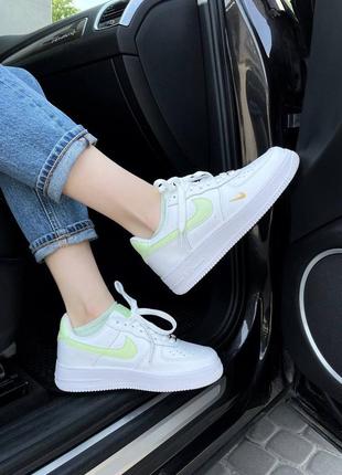 Кроссовки nike air force 1 swoosh light lime4 фото