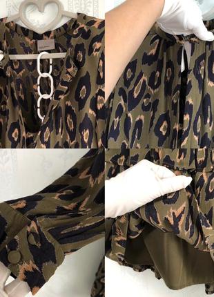 Костюм двойка от vero moda блуза+юбка вискоза анимал принт6 фото