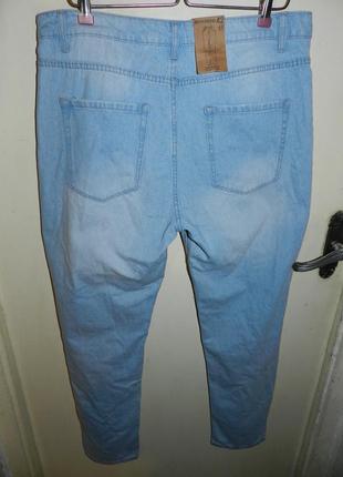 Новые-с бирками,летние,зауженные джинсы с драностями,на пуговицах,boyfriend,kiabi7 фото