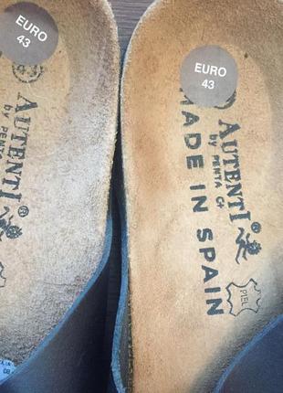 Шкіряні шльопанці autenti 43 р
