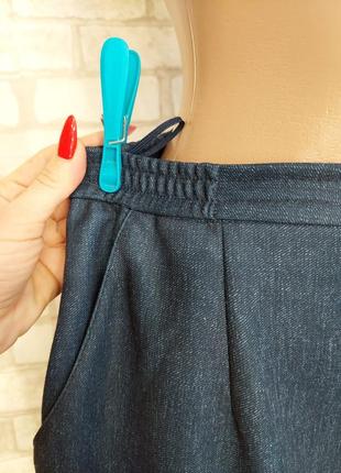 Нова нарядна спідниця міді імітація під джинс в синьому кольорі, розмір 2-3хл8 фото