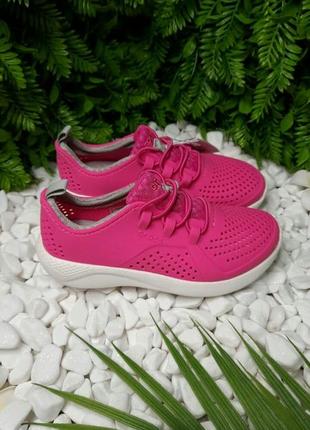 Кроссовки детские crocs kids literide pacer electric electric pink 206011 дитячі кросівки крокси1 фото