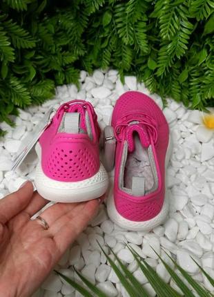 Кроссовки детские crocs kids literide pacer electric electric pink 206011 дитячі кросівки крокси4 фото