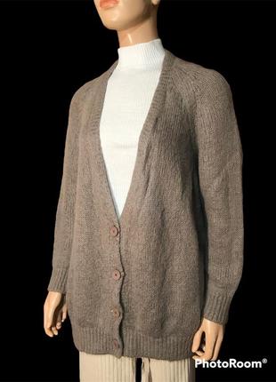 Кардиган из мохера крупной вязки,удлинённый,кофта,свитер7 фото