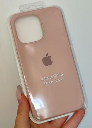 Распродажа🔥чехол silicone case protective на iphone 13 pro, силиконовый бампер пудровый на айфон 13 про1 фото