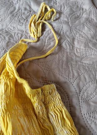 Яскраве жовте літнє плаття на бретелях хлопок  38 р8 фото