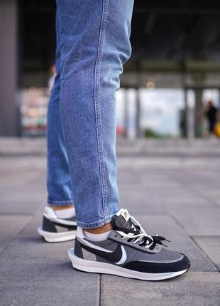 Кросівки чоловічі nike ld waffle sacai black3 фото