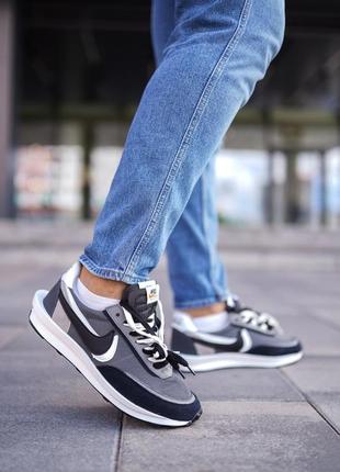 Кросівки чоловічі nike ld waffle sacai black5 фото