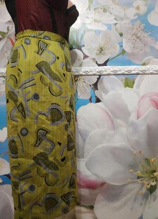 Шелковая 100%silk юбка со шлицей сзади футляр 12р2 фото
