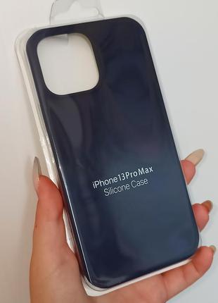 Распродажа🔥чехол silicone case protective на iphone 13 pro max, силиконовый бампер синий на айфон 13 про макс