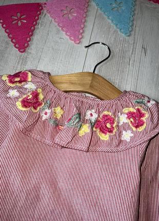 Блузка з вишивкою 12-18 місяців3 фото