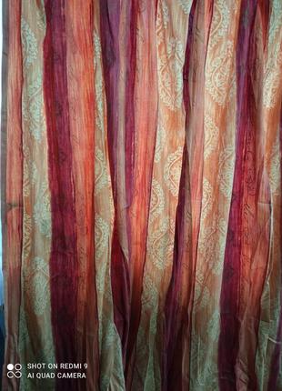 Штора ширина - 248см, висота - 210см.