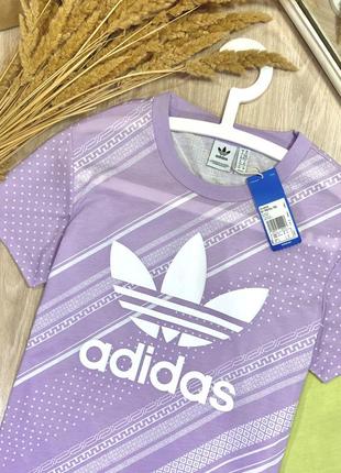 Футболка adidas с большим лого, оригинал🔝💜🤤2 фото