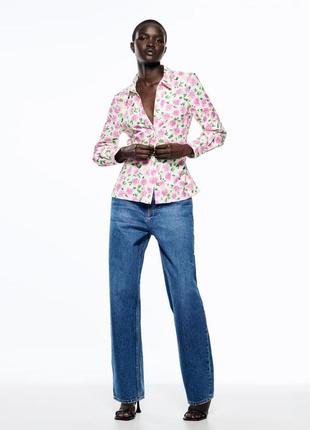 Сорочка з квітковим принтом ,брендова сорочка