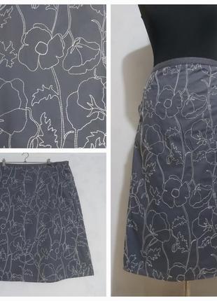 Хлопковая юбка с вышивкой laura ashley