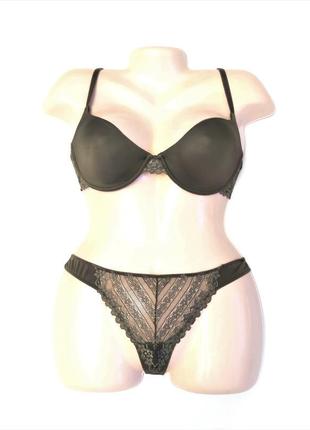 Нижнее белье бюстгальтер трусики в цвете хаки /2447/