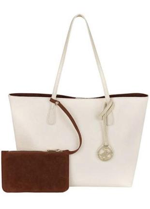Сумка шопер ,брендова сумка ,сумка кремового  кольору,сумка бежевого кольору ,сумка з принтом1 фото