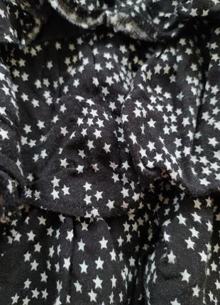 Юбка деткая/женская с поясом чёрная в звёздочку3 фото