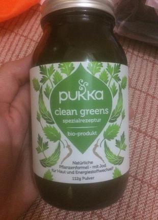 Омолаживающая растительная добавка pukka bio clean greens