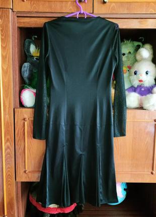 Жіноче плаття чорне з блиском7 фото