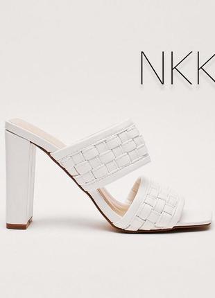 Мюлі на каблуці білі