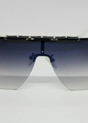 Louis vuitton окуляри маска жіночі сонцезахисні синьо-фіолетовий дзеркальний градієнт дужки білі2 фото