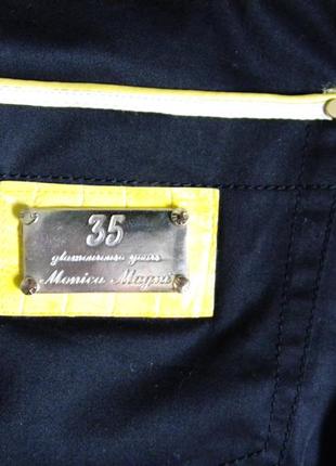 Итальянские черные брюки с вышивкой monica magni 46р.3 фото