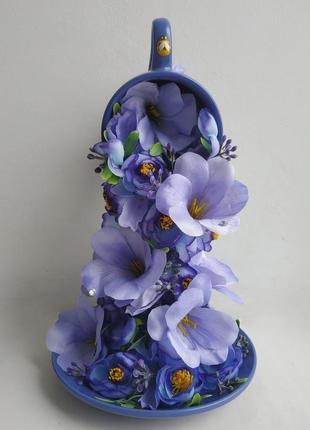 Паряща чашка сувенір сувенір декор статуетка подарунок подарунок квіти квіти статуетка8 фото