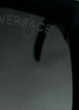 Versace хітові жіночі сонцезахисні окуляри чорна оправа дужки темно бірюзові9 фото