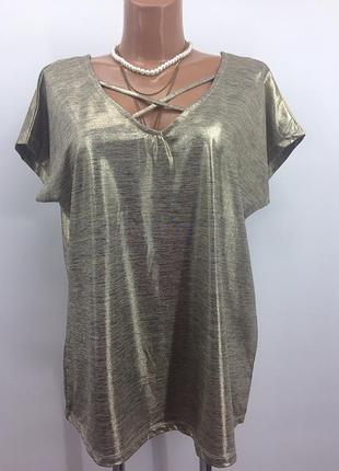 Шикарна золотиста футболка від peacocks!