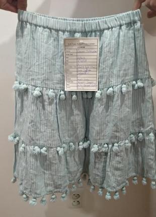 Винтажная льняная юбка с колокольчиками  j.crew3 фото