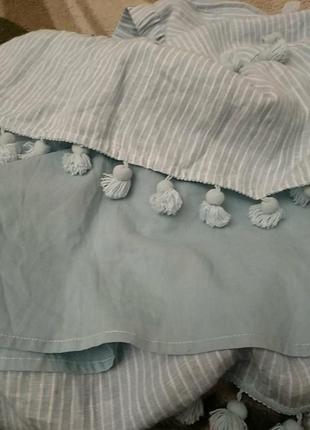 Винтажная льняная юбка с колокольчиками  j.crew6 фото