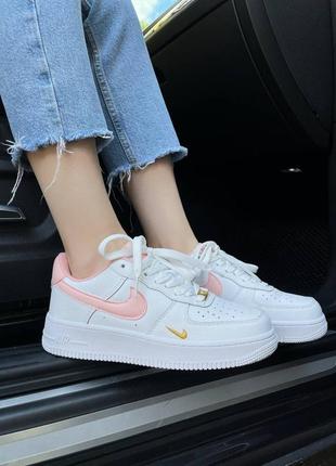 Кроссовки nike air force 1 swoosh white/pink4 фото